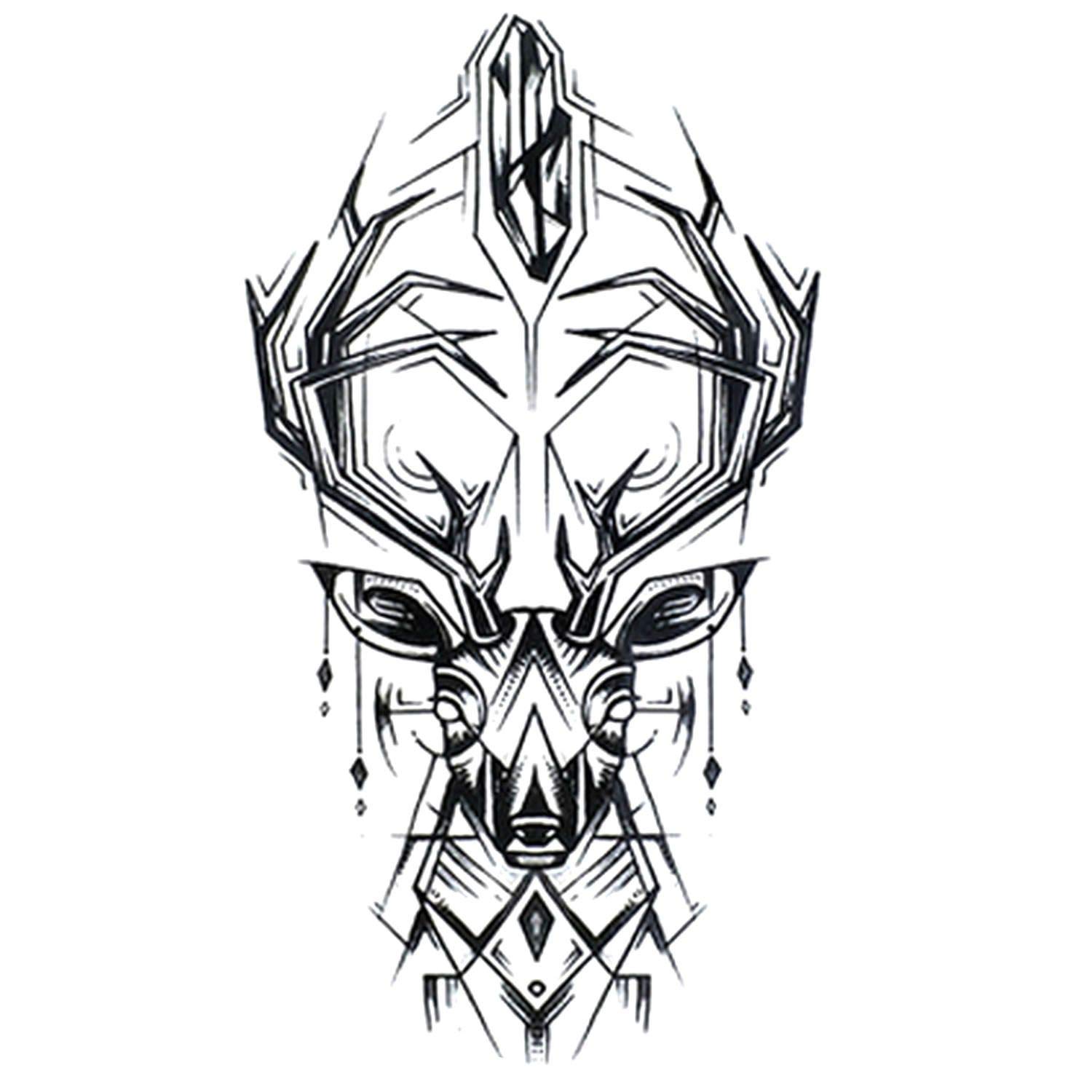 1500x1500 Waterproof Temporary Tattoos Stickers Moon Hill