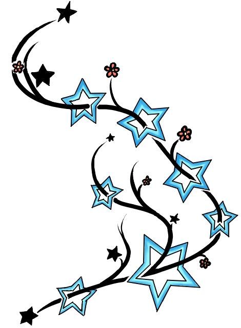 470x641 Star And Flower Tattoo Designs Gallery Images