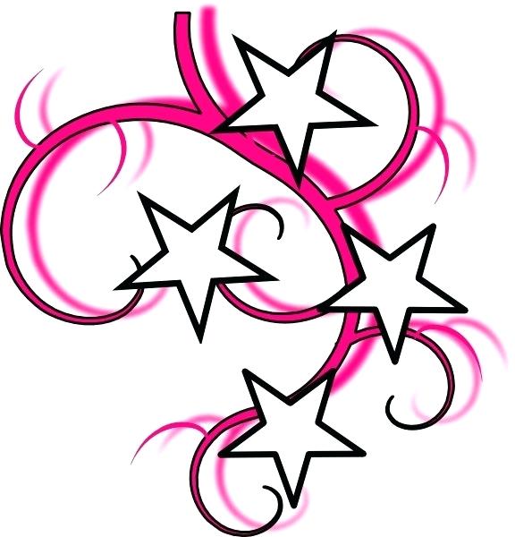 576x600 Various Star Tattoo Sketch Designs