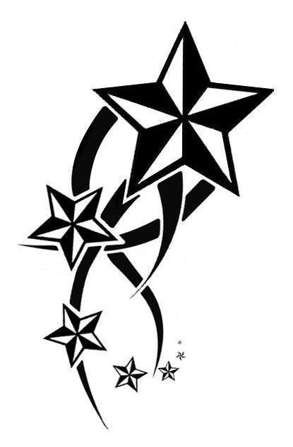 415x634 Mix Tribal Star Tattoos Ideas And Designs