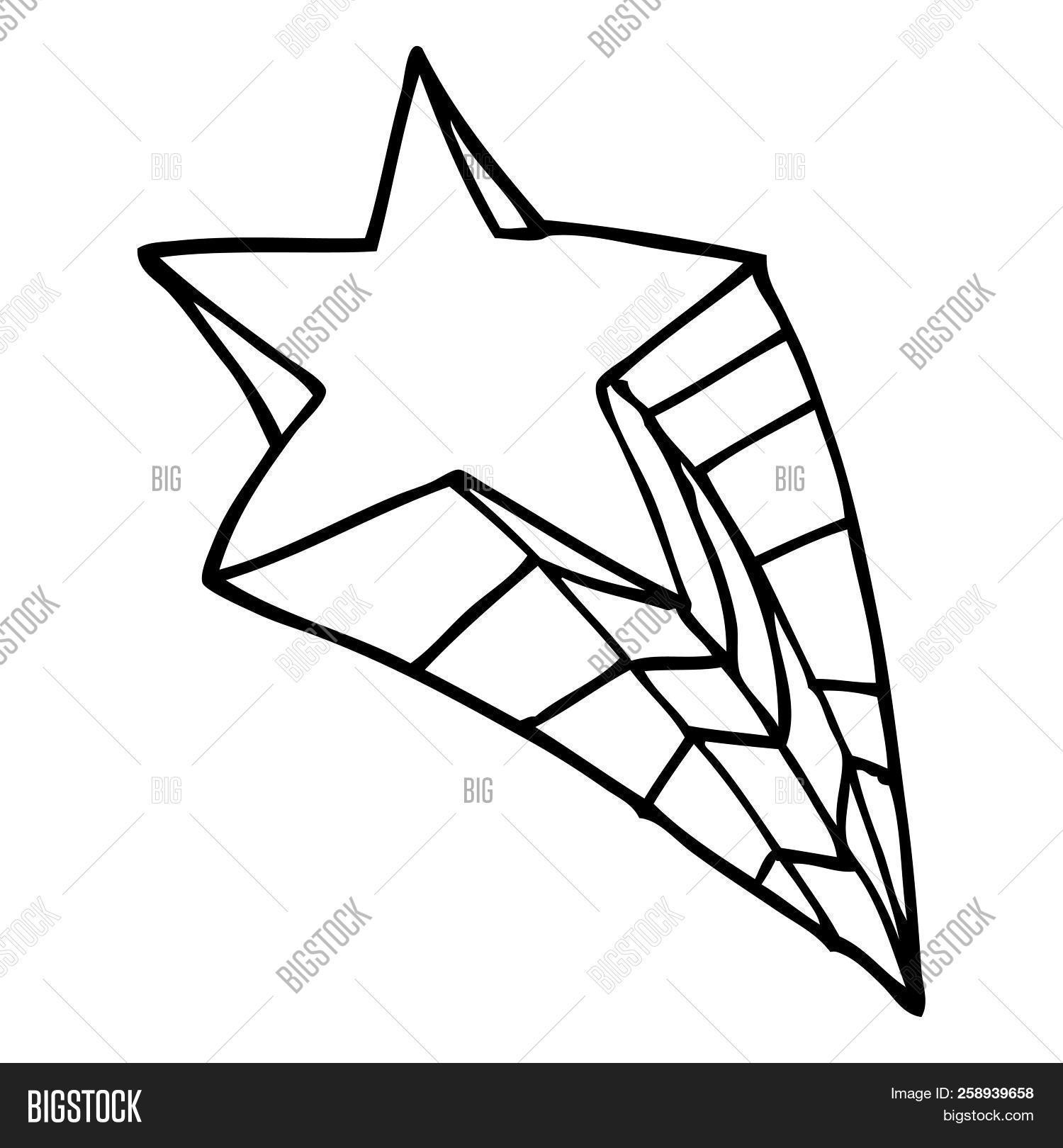 1500x1620 Excelent Line Drawing Cartoon Shooting Star Image