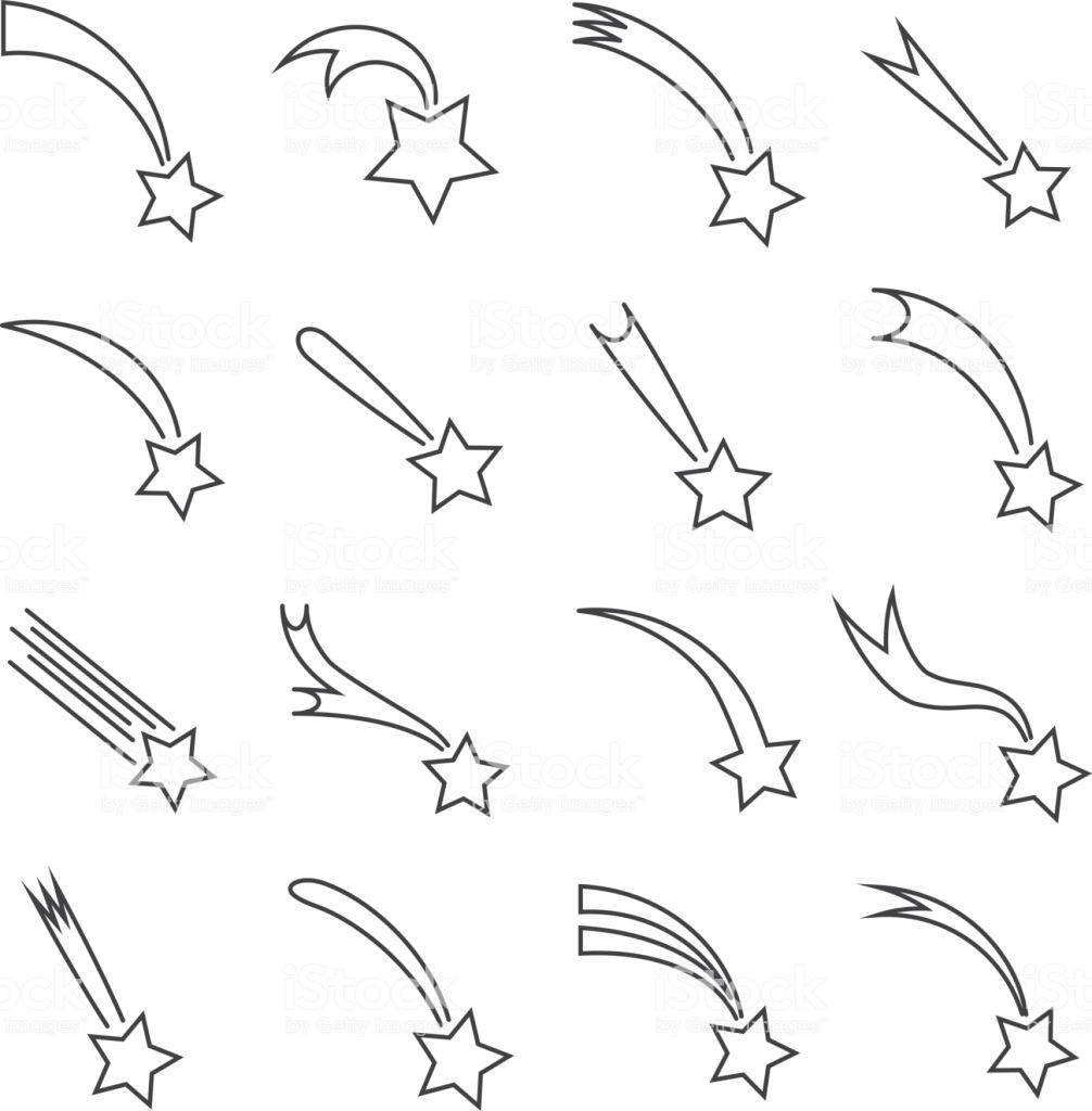1006x1024 Huge Collection Of 'shooting Star Line Drawing' Download More