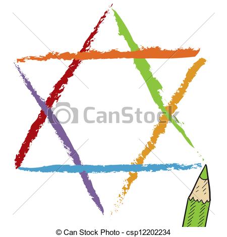 450x470 star of david sketch doodle style star of david jewish religious