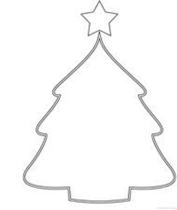 592x703 Christmas Tree Drawing Outline
