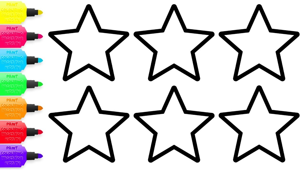 1280x720 Glitter Star Coloring And Drawing With Colors