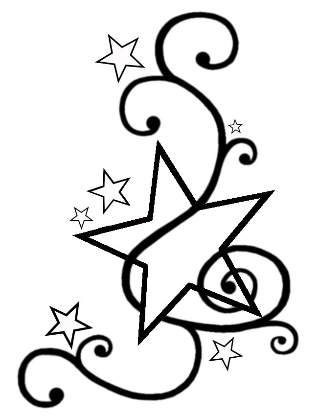 652x850 stars with swirls tattoo tattoo star tattoo designs, tattoo