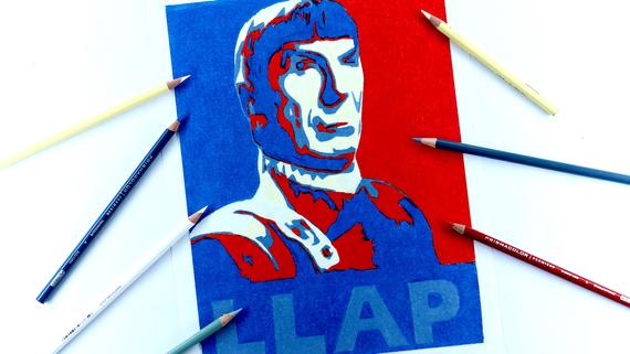 570x321 Leonard Nimoy Drawing Original Star Trek Art Live Long Etsy