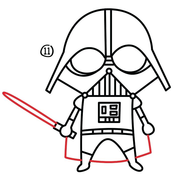 719x729 Draw Darth Vader Broken Helmet