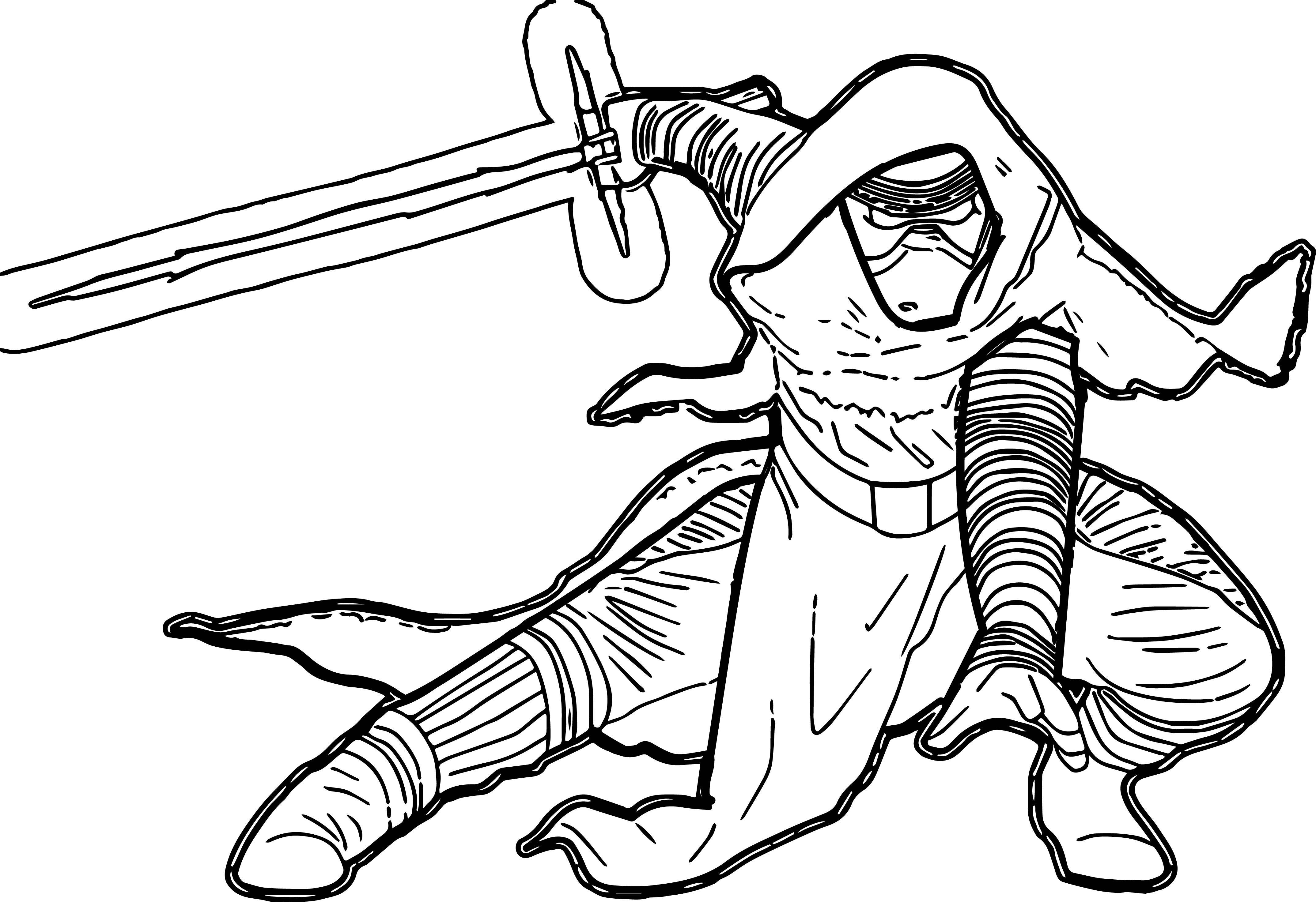 4296x2946 Star Wars The Force Awakens Kyloren Cartoon Coloring
