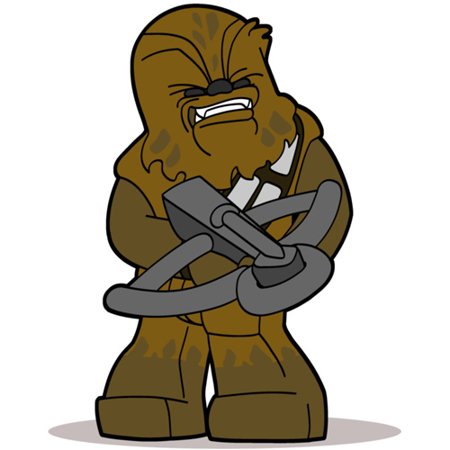 500x500 Chewbacca Cartoon Clipart Star Wars Collection