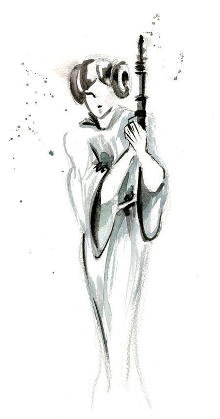 450x857 princess leia watercolor painting the dork side we have pi