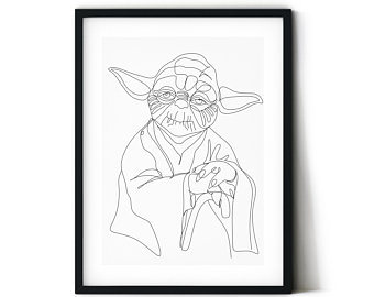 340x270 Star Wars Line Art Etsy