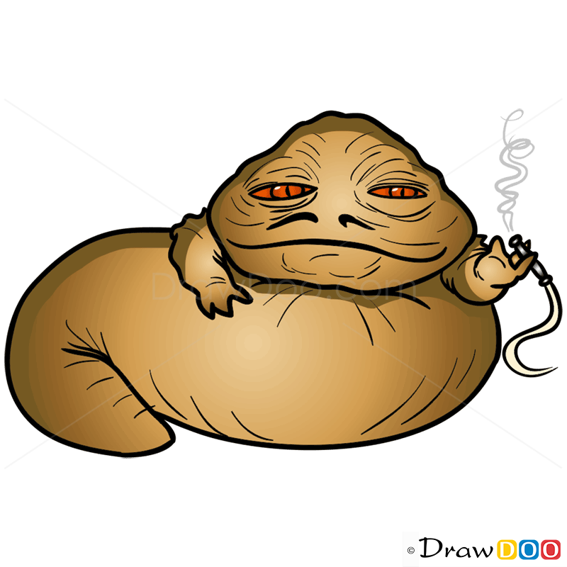 800x800 How To Draw Jabba, Chibi Star Wars