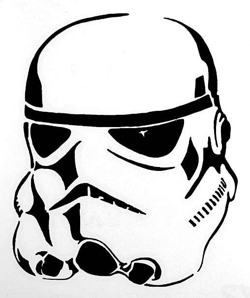 508x605 Star Wars Stormtrooper Black Vinyl Window Decal