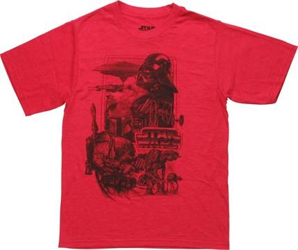 430x360 Star Wars Esb Villains Scenes Youth T Shirt