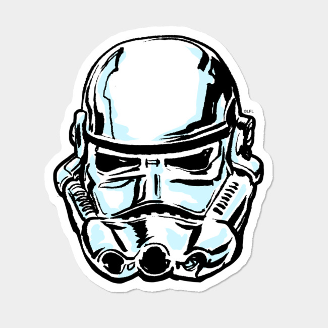 650x650 Stormtrooper Helmet Sticker