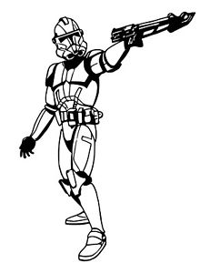 231x300 Starwars Clone Wars Trooper Decal Sticker Ebay