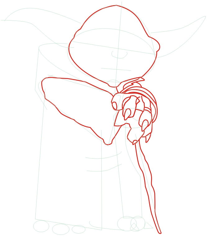 669x762 How To Draw Yoda From Star Wars With Step