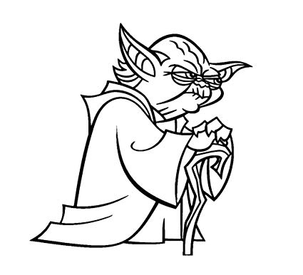 425x386 Star Wars Jedi Yoda, Black, Inch, Die Cut Vinyl