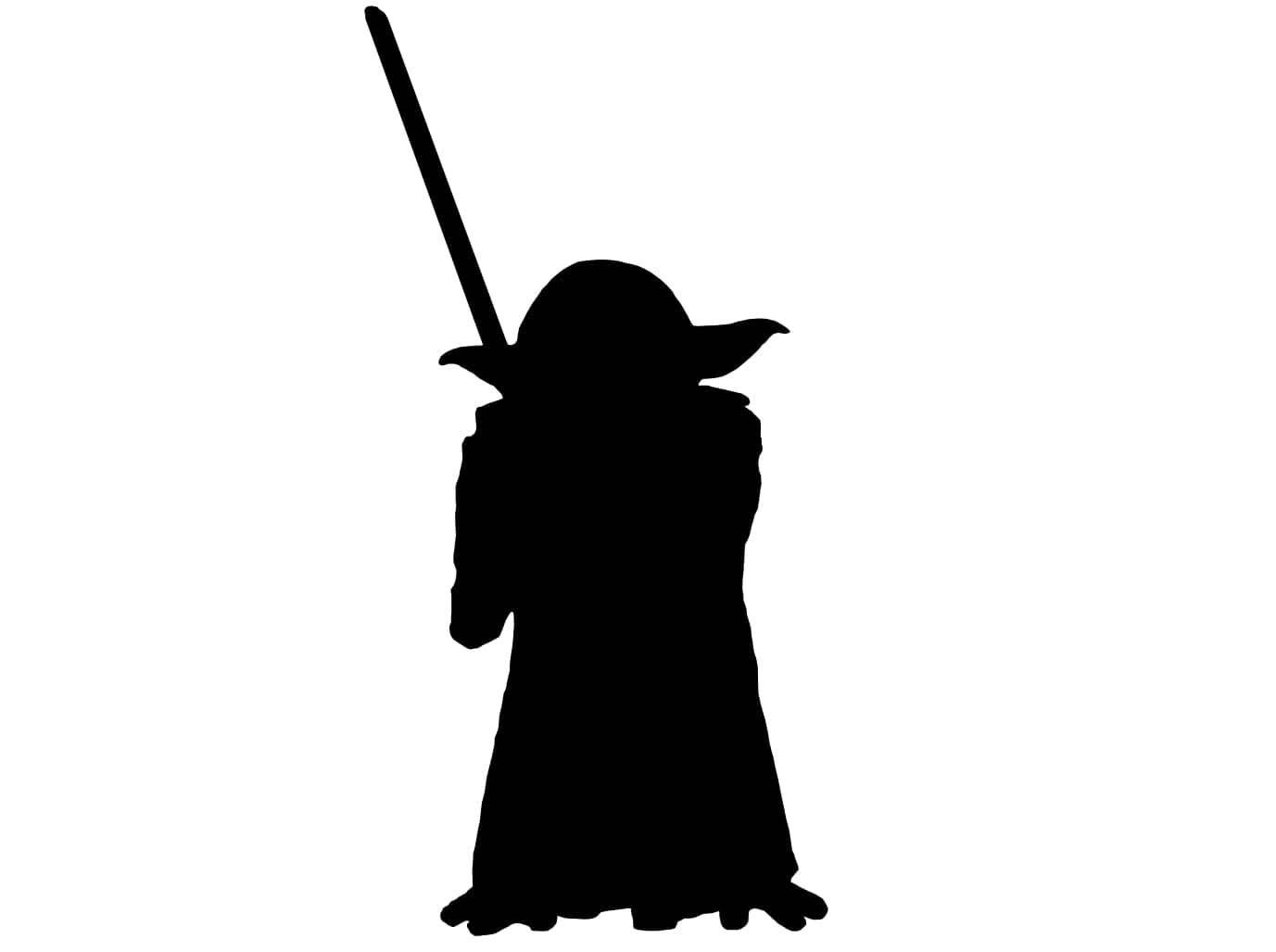1377x1027 Silhouette Yoda