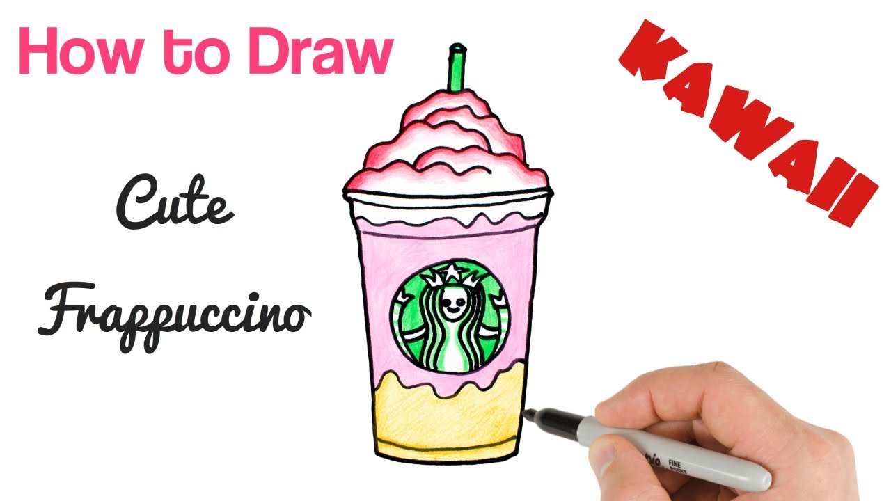 1280x720 How To Draw Starbucks Drink Easy Step