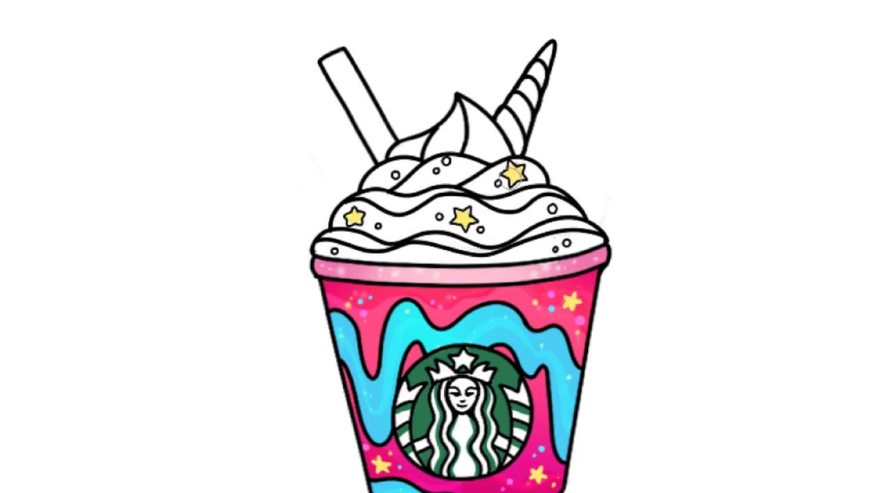 Unicorn Starbucks Coloring Pages How To Draw A Starbucks Unicorn 18688 ...