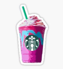 210x230 Starbucks Frappuccino Painting Mixed Media Stickers Redbubble