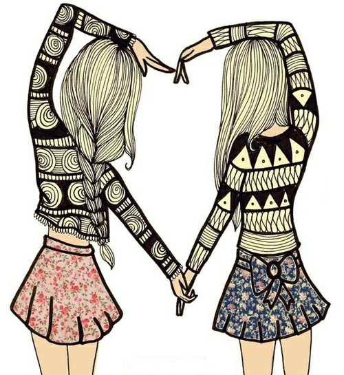 500x545 Image About Girls In Drawings