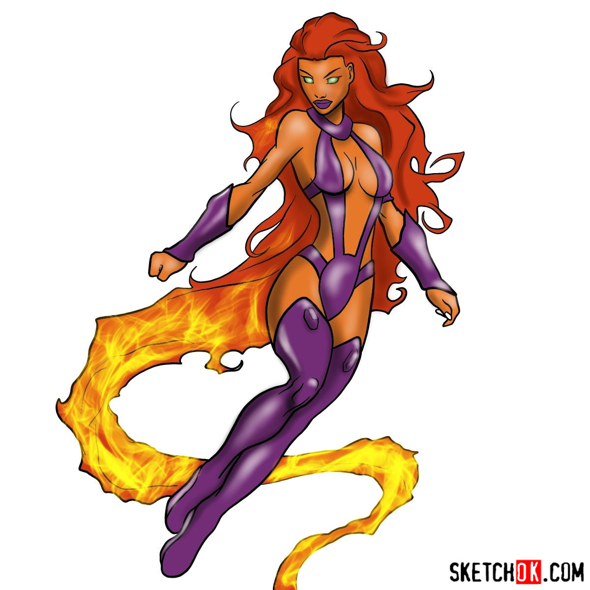 1200x1200 how to draw starfire from dc comics