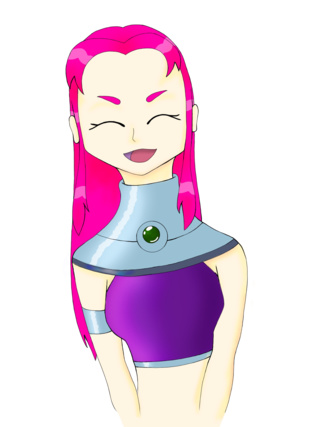 320x427 i made fan art of starfire for my sister for her birthday but ech