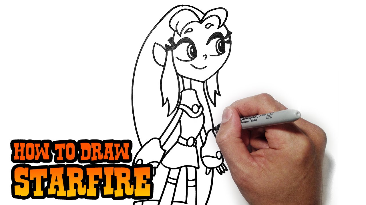 1280x720 how to draw starfire teen titans go