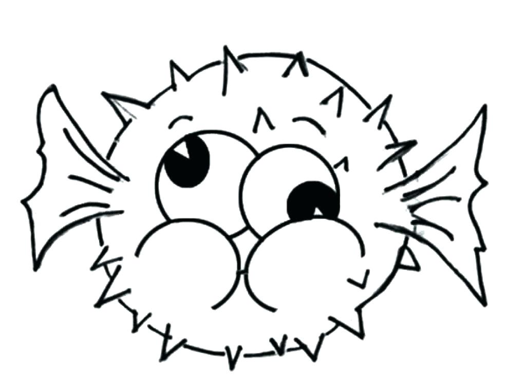 1024x757 Fish Drawings For Kids Cartoon Drawing A Aquarium Coloring Pages