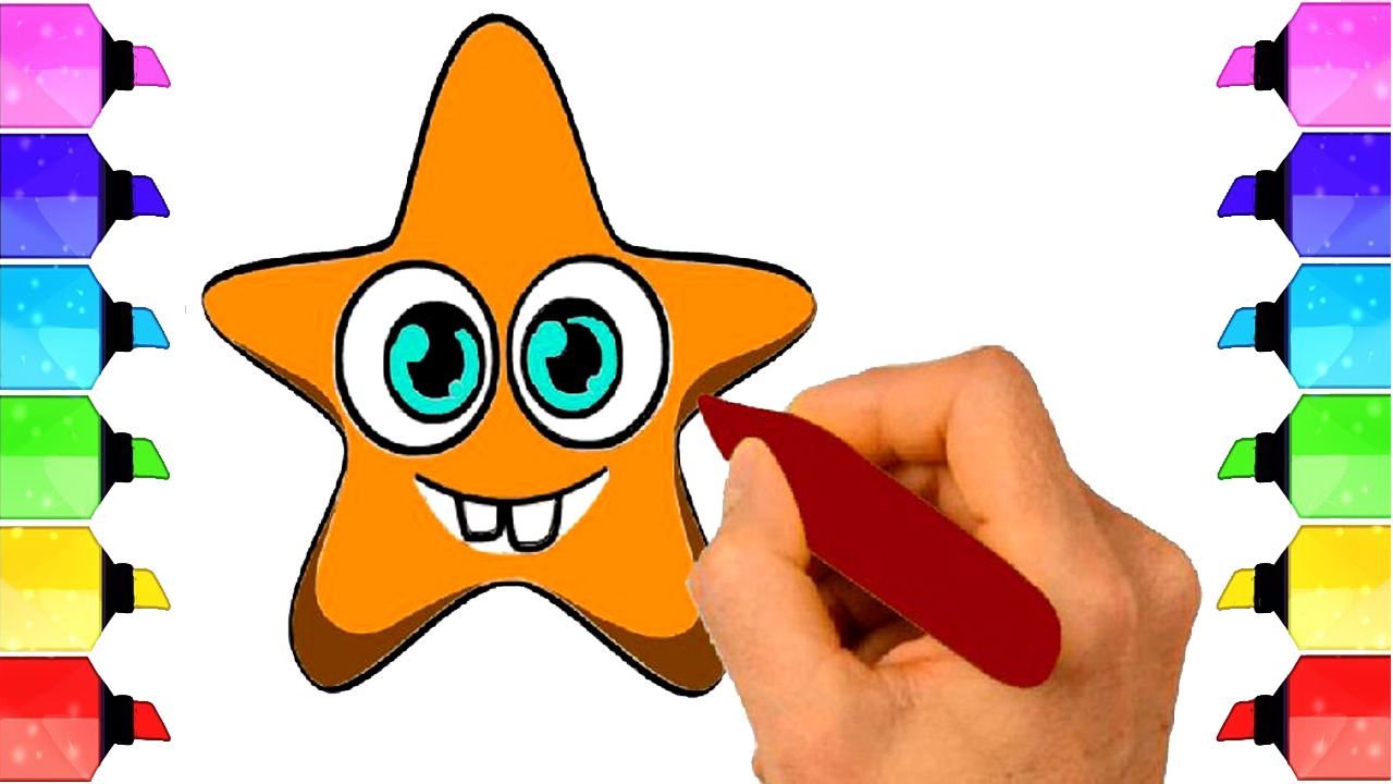 1280x720 How To Draw A Starfish For Kids