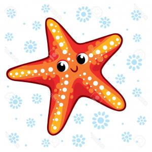 300x300 Pink Starfish Marine Animal Vector Illustration Drawing Isolated
