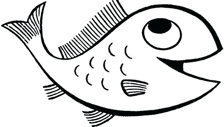 750x425 Simple Fish To Draw Simple Fish Drawing For Kids Simple Fish