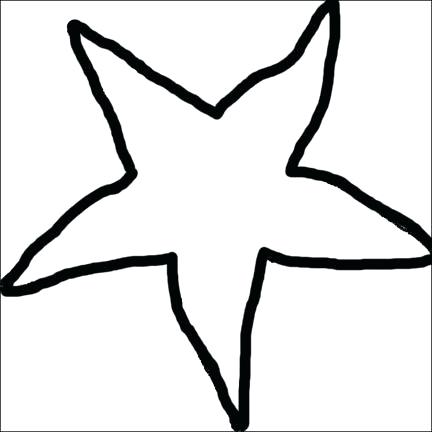 432x432 Starfish Drawing Template At Free For Personal Use Fish Stencil