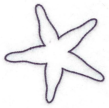 385x382 Starfish Outline Small Production Ready Artwork For T Shirt Printing