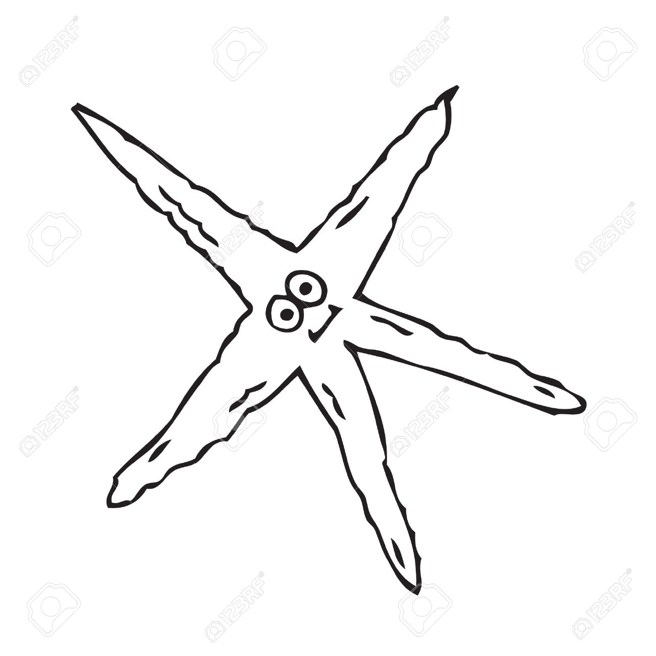 1300x1300 Drawn Starfish Cool