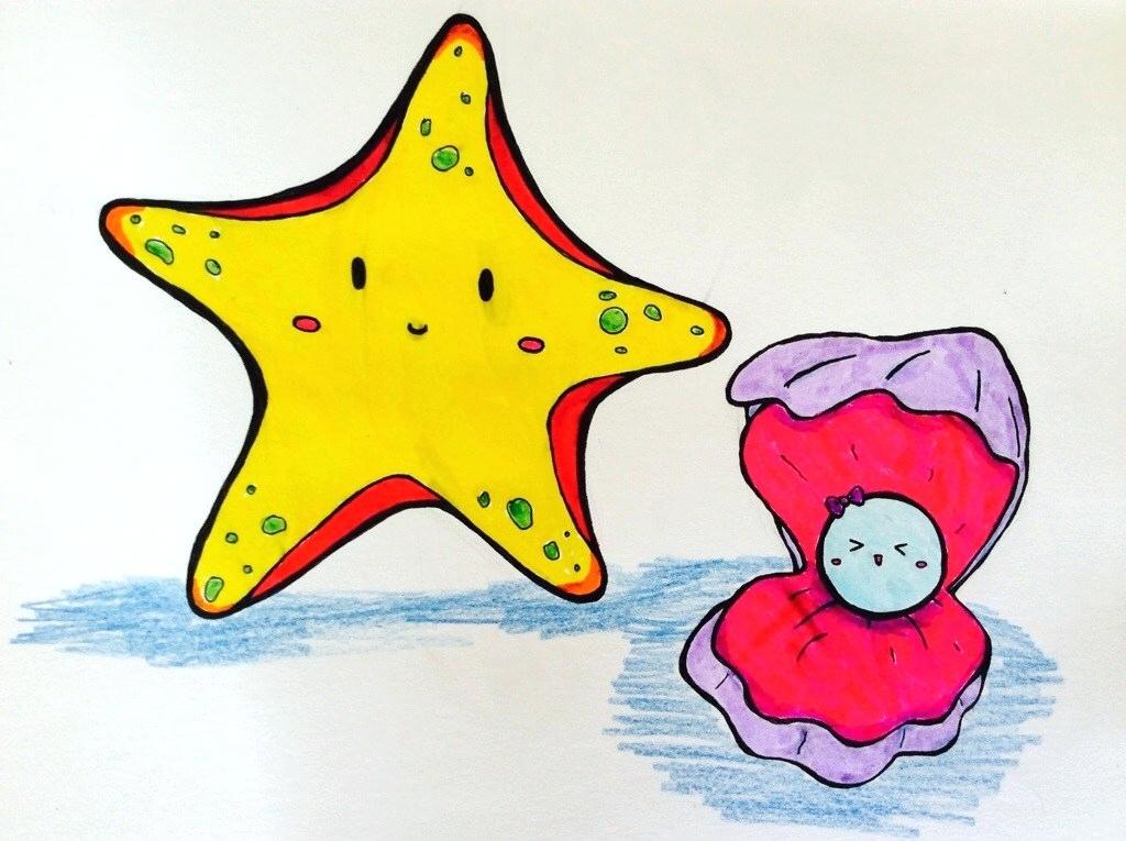 1024x765 how to draw starfish draw a starfish draw so cute starfish