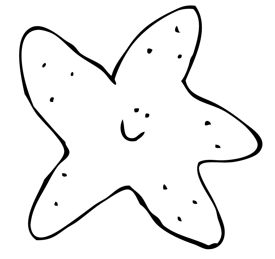 958x902 Starfish Drawing