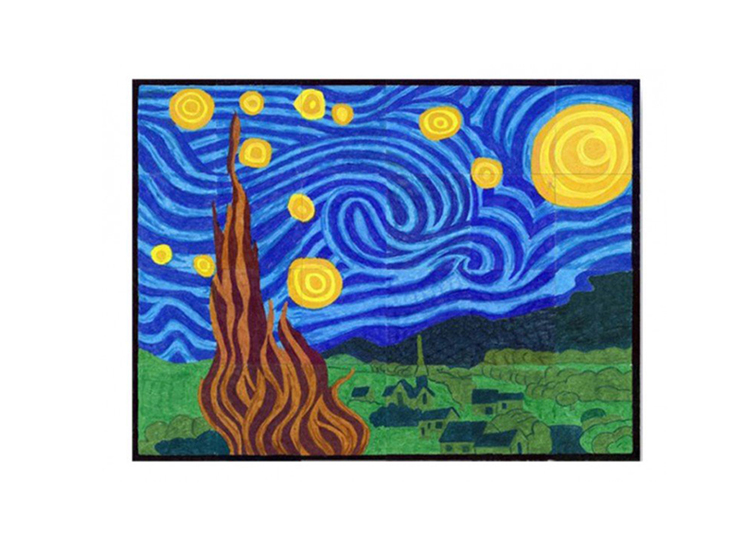 748x554 Starry Night Mural Art Projects For Kids