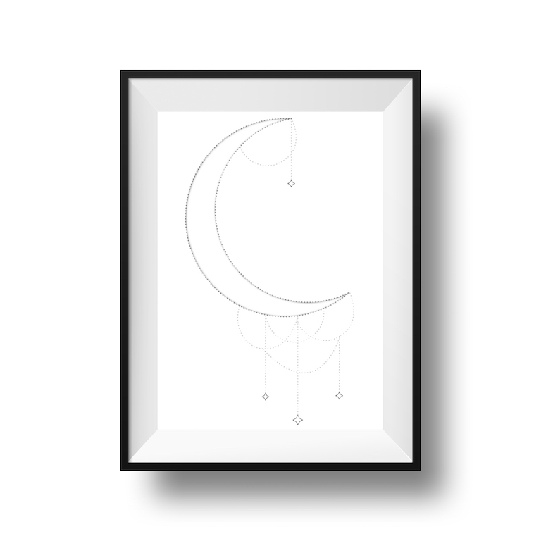 768x768 Starry Night Print Hart Home Decor