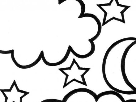 440x330 Moon And Star Coloring Pages, Disegni Sulla Luna Da Stampare