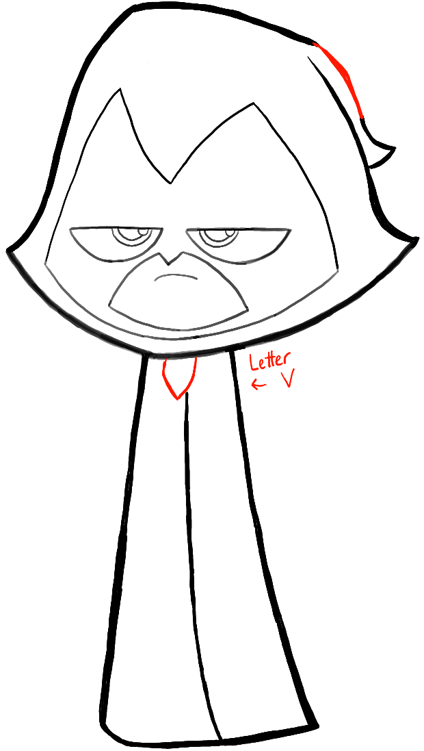 620x1097 How To Draw Raven From Teen Titans Go With Easy Steps Drawing
