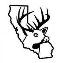 225x221 California State Deer Decal