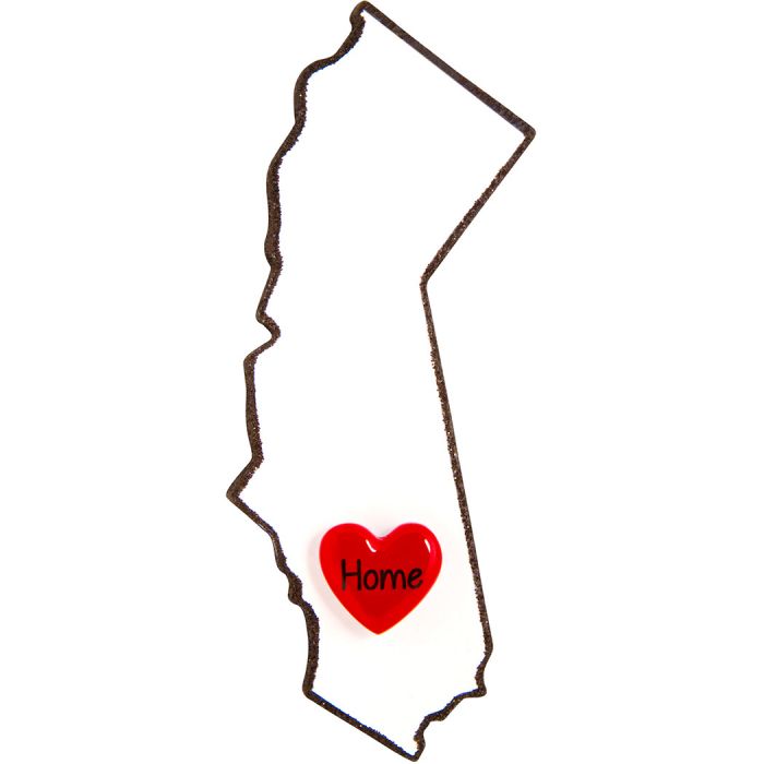 700x700 Personalized California Christmas Ornament