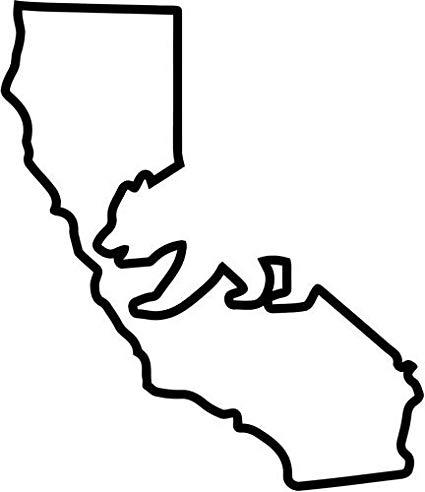 425x492 California State Map Bear Decal Sticker Car Motorcycle