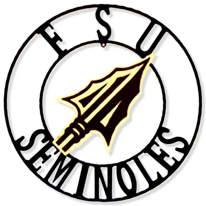 800x800 fsu seminoles round collegiate sign