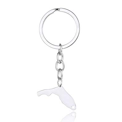 395x395 Mampt Stainless Steel Key Chain, Florida State Map