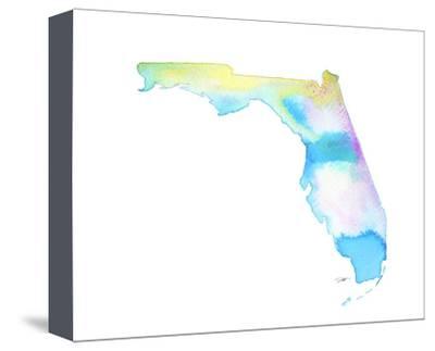 400x323 florida state watercolor stretched canvas print